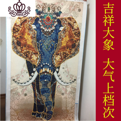 封后竖版玄关十字绣钻石绣201920新款绣客厅点贴钻石画满钻自己绣手工80x150cm满钻全贴/收藏宝贝/六钻笔