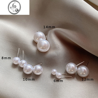 JiMiS925银针耳环2023年新款大女ins轻奢高级感复古港风耳饰