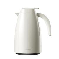 家柏饰(CORATED)茶壶保温壶玻璃内胆家用小小型暖壶热水壶大容量北欧茶壶保温瓶 象牙白1500ml