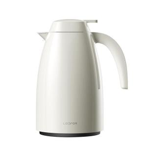 家柏饰(CORATED)茶壶保温壶玻璃内胆家用小小型暖壶热水壶大容量北欧茶壶保温瓶 象牙白1500ml