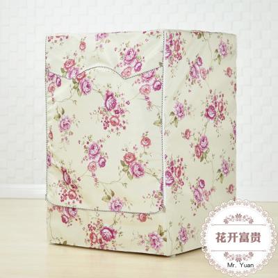 小天鹅滚筒洗衣机罩7/8/9/10公斤滚筒式全自动米魁防水防晒套罩盖布花开富贵拉链小天鹅滚筒10公斤专用