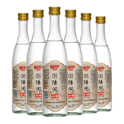 浏阳河 小曲酒50度清香型高度白酒粮食酒475ml*6瓶整箱装