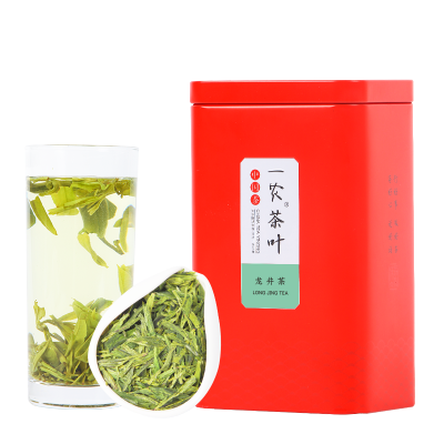 一农茶叶一级雨前龙井茶100g红方罐 鲜嫩采摘浙江龙井茶