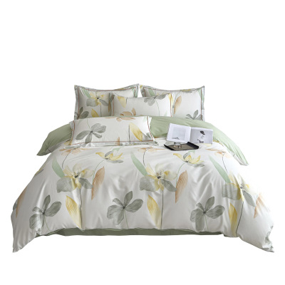 天琴床品四件套245*250cm柔软舒适空山新雨活性纯棉TQ-T166