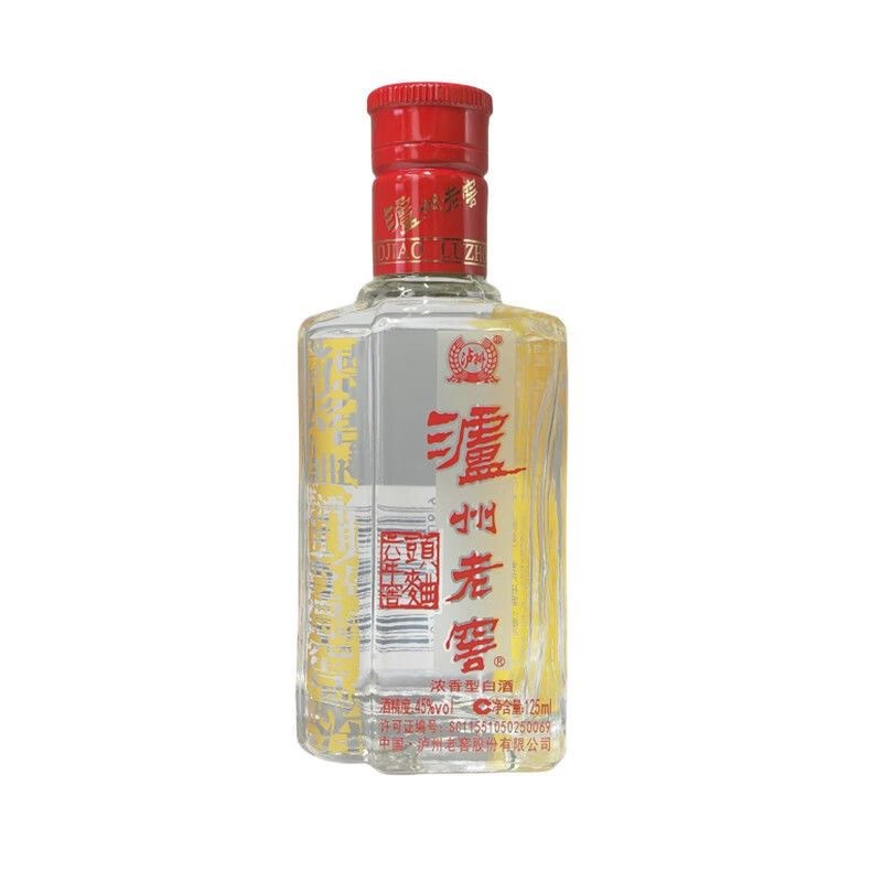 泸州老窖 六年窖头曲45度125ml*1瓶 浓香型纯粮白酒自斟自饮