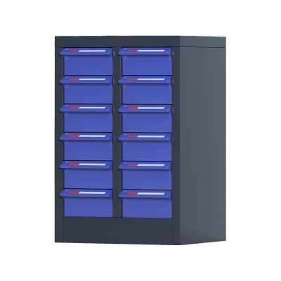 臻远 ZYLJG-W66 零件柜 12抽蓝色无门大号 376*300*560