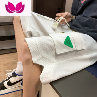 七斓华夫格工装短裤男潮牌ins休闲运动裤男士夏季裤子宽松五分裤