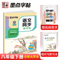 正版新书]语文同步练字帖 八年级下册 人教版 全新升级版荆霄鹏