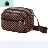 女包PU皮韩版休闲单肩包男式潮斜挎包多层大容量时尚手机零钱包袋NEW LAKE