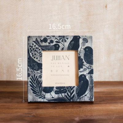 印度牛角牛骨相框 手工艺术摆件桌面装饰 样板间 印度进口骨制相框(花鸟4*4“) 其他尺寸