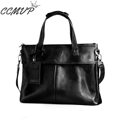 CCMVP品牌自营质量保证-CCMVP男包头层牛皮公文包男士手提斜挎包商务单肩包休闲包默认颜色