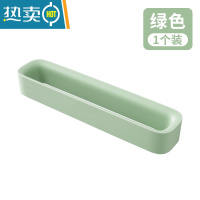 敬平浴室拖鞋架壁挂式免打孔卫生间吸壁式置物架收纳器厕所放鞋架子 绿色(单个装)浴室置物架