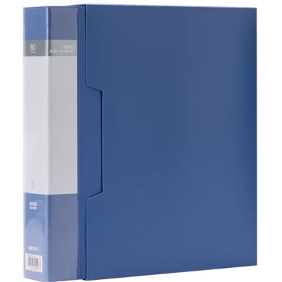 5108资料册办公分类资料夹试卷夹整理夹力学生收纳单用资料册 得力5108_80页资料册(蓝)(本)