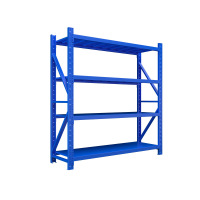 臻远 ZY-HJ-30 仓储货架仓库超市置物家用层架收纳架子 重型1200*500*2000四层主架 蓝色