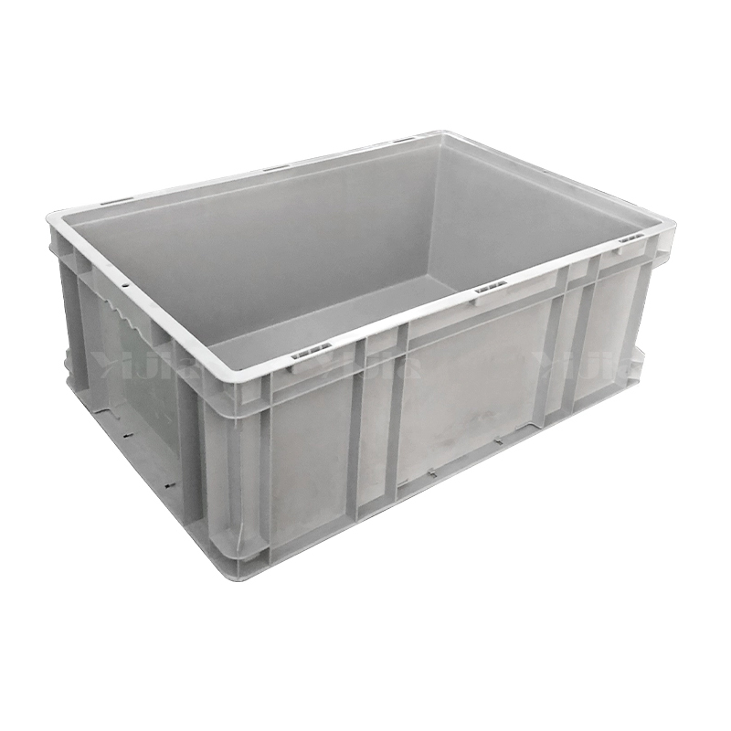 翌嘉YJ4121742 可堆式物流箱塑料周转箱塑料储物箱 无盖灰色 600*400*230