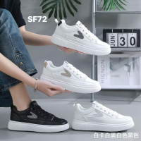 ins韩版新款小白鞋女秋季跑步皮面透气休闲增高_806