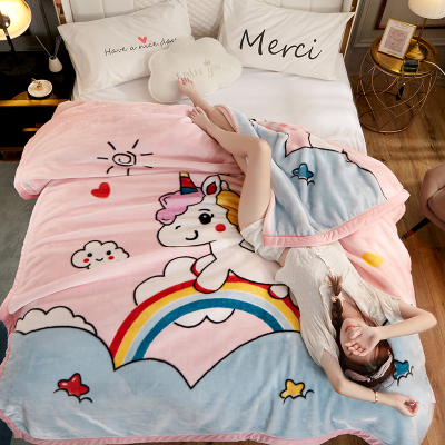 新款拉舍尔云毯双层加厚拉舍尔毛毯被子冬季铺床毛绒毯床单双人毛毯子