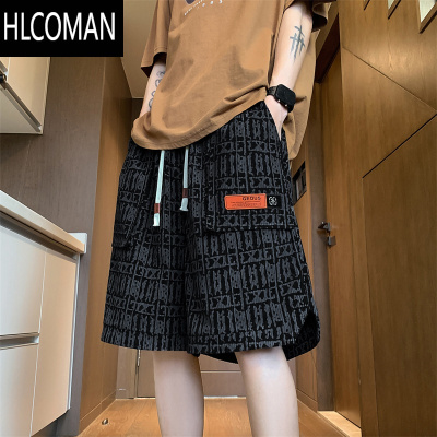 HLCOMAN工装短裤男2025夏季新款美式高街男生帅气大码跑步裤子直筒大裤衩