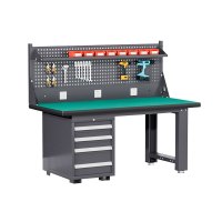 友鑫邦 钳工工作台 1.8米落地四抽+棚板 台