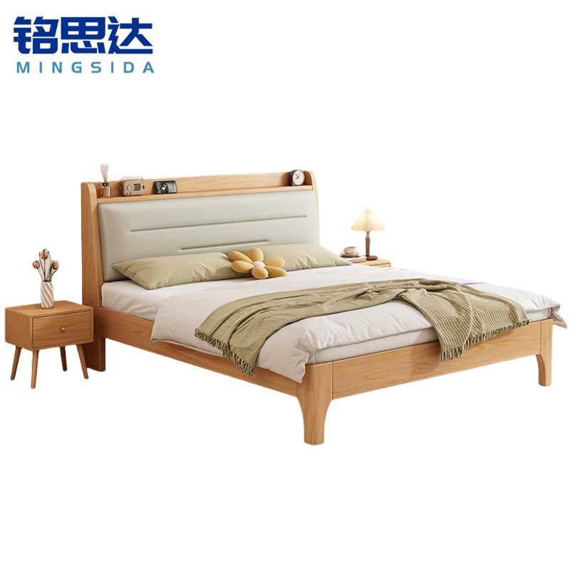 铭思达实木软包床