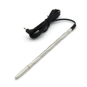 乐乐窝脉冲电流双极不锈钢马眼插棒尿道刺激堵扩张男用自嗨玩sm情趣玩具调教性工具成人用品 双极马眼棒猛进A款(无控制器)