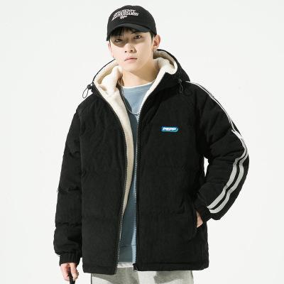 棉衣男冬季韩版保暖加厚连帽宽松棉衣潮流情侣网红同款棉服外套男