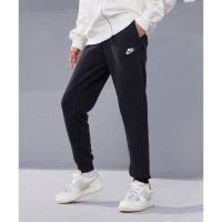 耐克(NIKE)高弹舒适Club摇粒绒女款运动束脚裤中性休闲保暖加厚黑色DQ