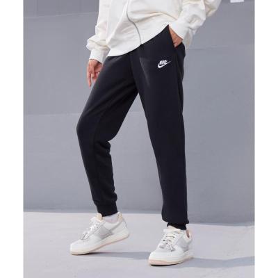 耐克(NIKE)高弹舒适Club摇粒绒女款运动束脚裤中性休闲保暖加厚黑色DQ