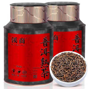 云南普洱茶熟茶云南勐海宫廷普洱茶熟茶金芽陈香老熟茶叶罐装