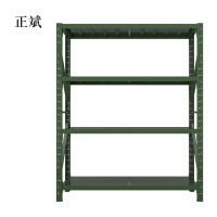 正斌铁锹镐农具摆放架安保器材存放架军绿色盾牌货架1.5米长存放架