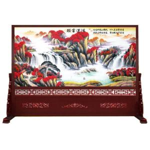 中式简约屏风实木隔断进办公室大厅酒店会议室定制落地座屏 240宽*180高 整装