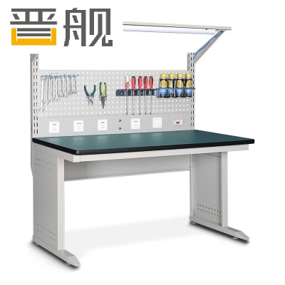 晋舰防静电工作台车间流水线操作台带灯工具桌1.5米单桌+620挂板+套餐