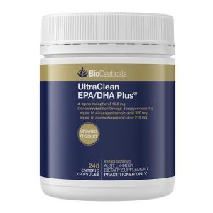 Bioceuticals土豪深海鱼油 240粒 1瓶装 omega3心血管DHAEPA PLUS 香草味软胶囊 澳洲进口