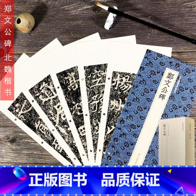 郑文公碑 [正版]郑文公碑 北魏楷书代表作高清原大碑帖字帖单片装帧便临摹字卡 附释文简体旁注 近距离临摹碑帖丛刊中国碑帖