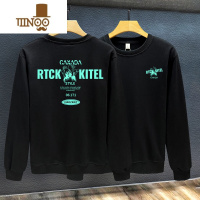 YANXU潮牌设计感字母印花卫衣男2023秋季新款宽松休闲百搭圆领上衣