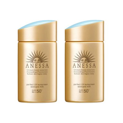 资生堂(SHISEIDO)安热沙ANESSA小金瓶安耐晒防晒霜防水防晒喷雾金瓶防晒霜60ml两瓶装