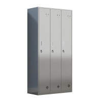 锦北 201不锈钢更衣柜员工宿舍储物柜多门鞋柜换衣柜碗柜 三门