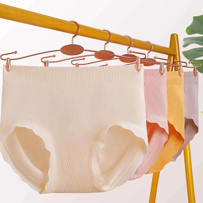 竹纤维中高腰包臀女士内裤性感透气无缝三角裤纯棉档少女生短裤头_1