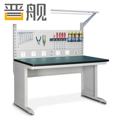 晋舰防静电工作台车间流水线操作台带灯工具桌1.8米单桌+620挂板+套餐