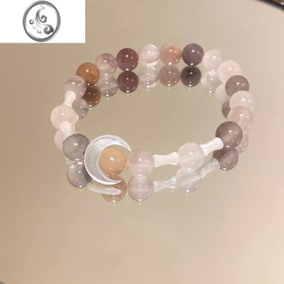 JiMi石月亮叠戴手链女款小众设计感串珠手串轻奢高级感送闺蜜手环