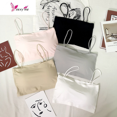 夏季2019韩版chic防走光抹胸内衣女夏打底吊带背心无痕裹胸带胸垫FISHBASKET