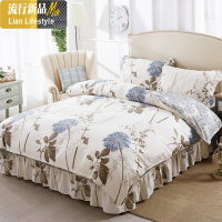 棉夹棉床裙式四件套床上用品棉带床套被套床单被罩床罩款 三维工匠
