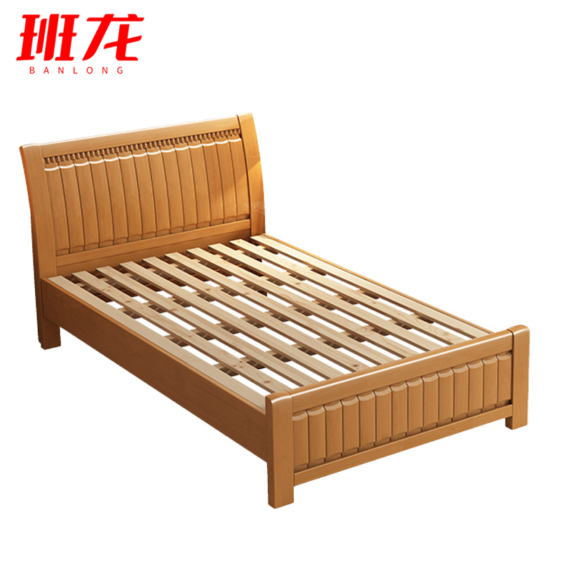 班龙双人床151*206*96cm榉木色张