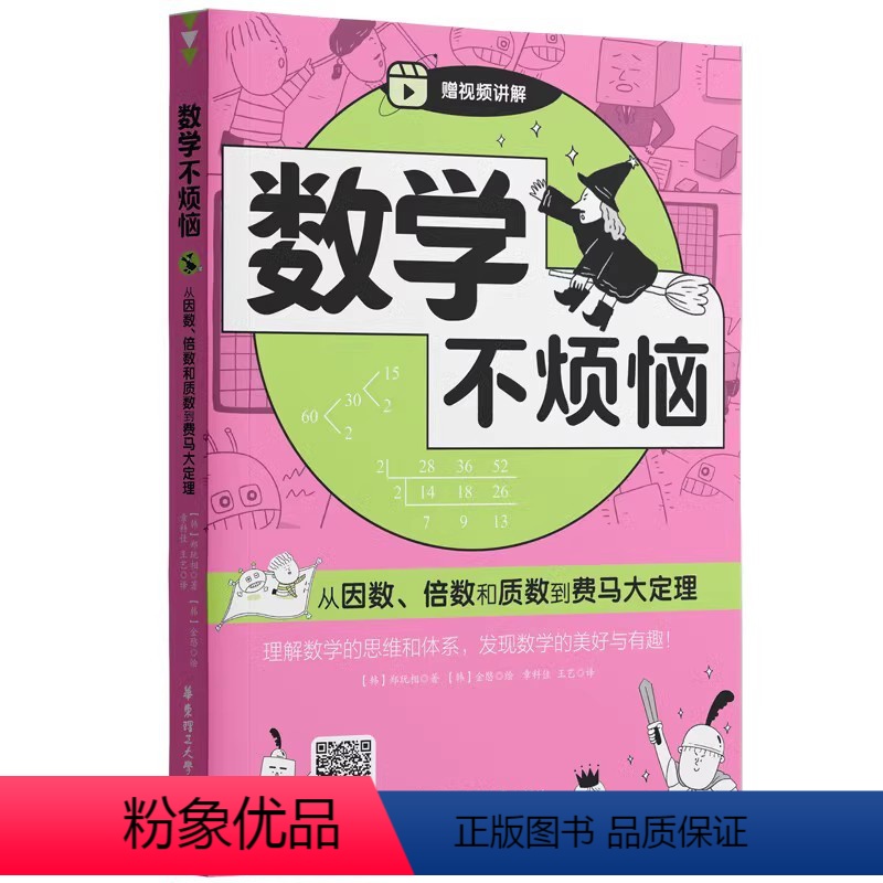 [正版]数学不烦恼从因数倍数和质数到费马大定理小学数学附赠扫码视频讲解理解数学的思维和体系小学生智趣复习巩固知识辅导资
