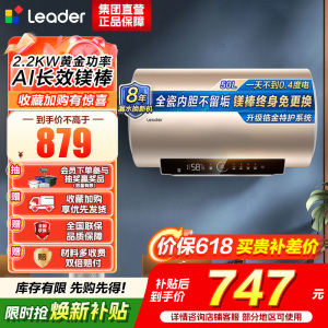 海尔(Haier)智家出品Leader统帅热水器[咨询客服享补贴] 电热水器50升LD5S一级能效出租房家用小尺寸