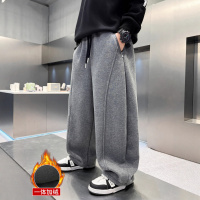 男童加绒裤子秋冬款新款男孩冬装儿童装冬季一体加厚运动卫裤