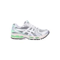 ASICS跑步鞋中性轻便舒适缓震保护耐磨防滑透气干爽银色绿色点缀