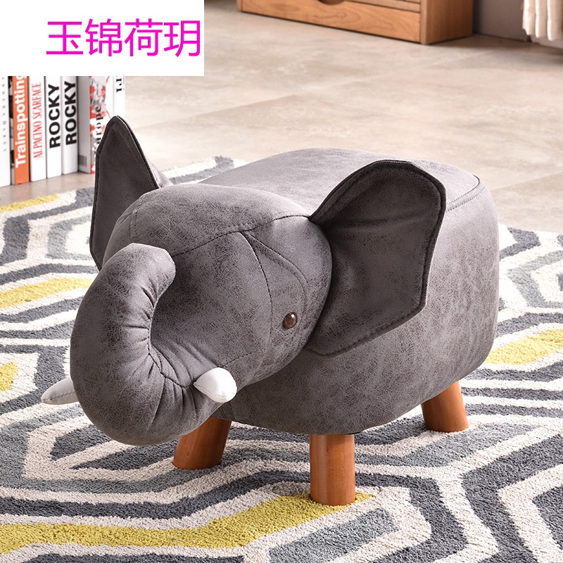 批发实木卡通换鞋凳 pu皮卡通大象储物换鞋凳 家具早教凳