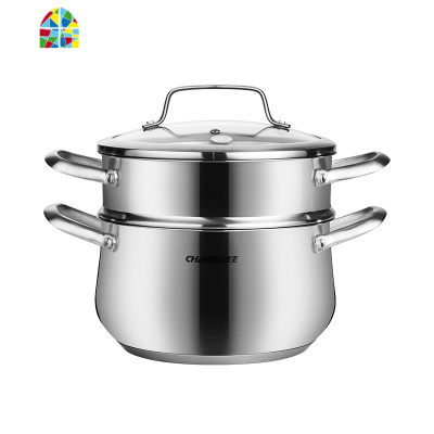 2人加厚小蒸锅304不锈钢1二多3三层蒸笼20cm家用24大容量汤锅 FENGHOU 24cm1汤3屉