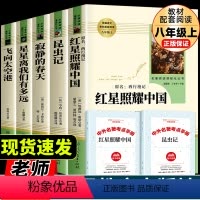 [人教版]如图八年级上册必读5册+考点 [正版]昆虫记八年级必读上册全套6本 课外阅读书籍经典书目八上语文名著初二法布尔